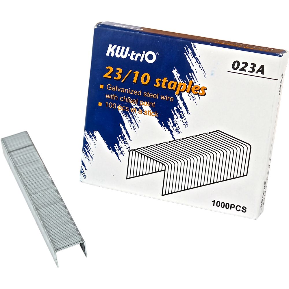 KW-triO Staples 23/10  3/8 inch  50-70pgs      023A  ea-bx/1000