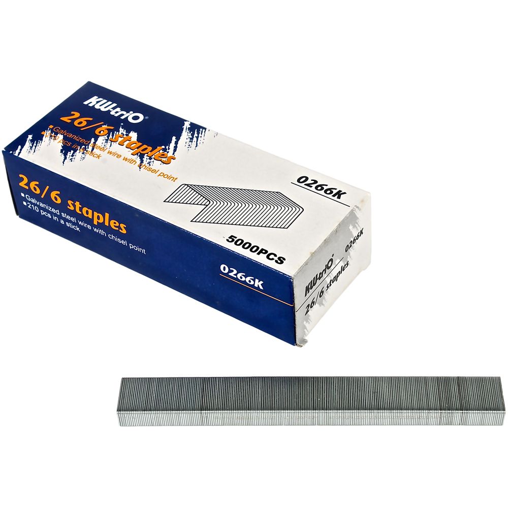 KW-triO Staples Standard 26/6  0266K  ea-bx/5000