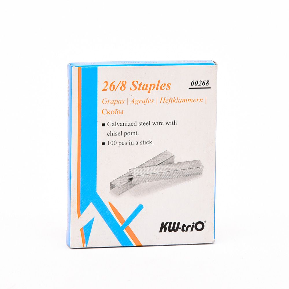 KW-triO Staples  26/8 (20-40pgs)       0268  ea-bx/1000