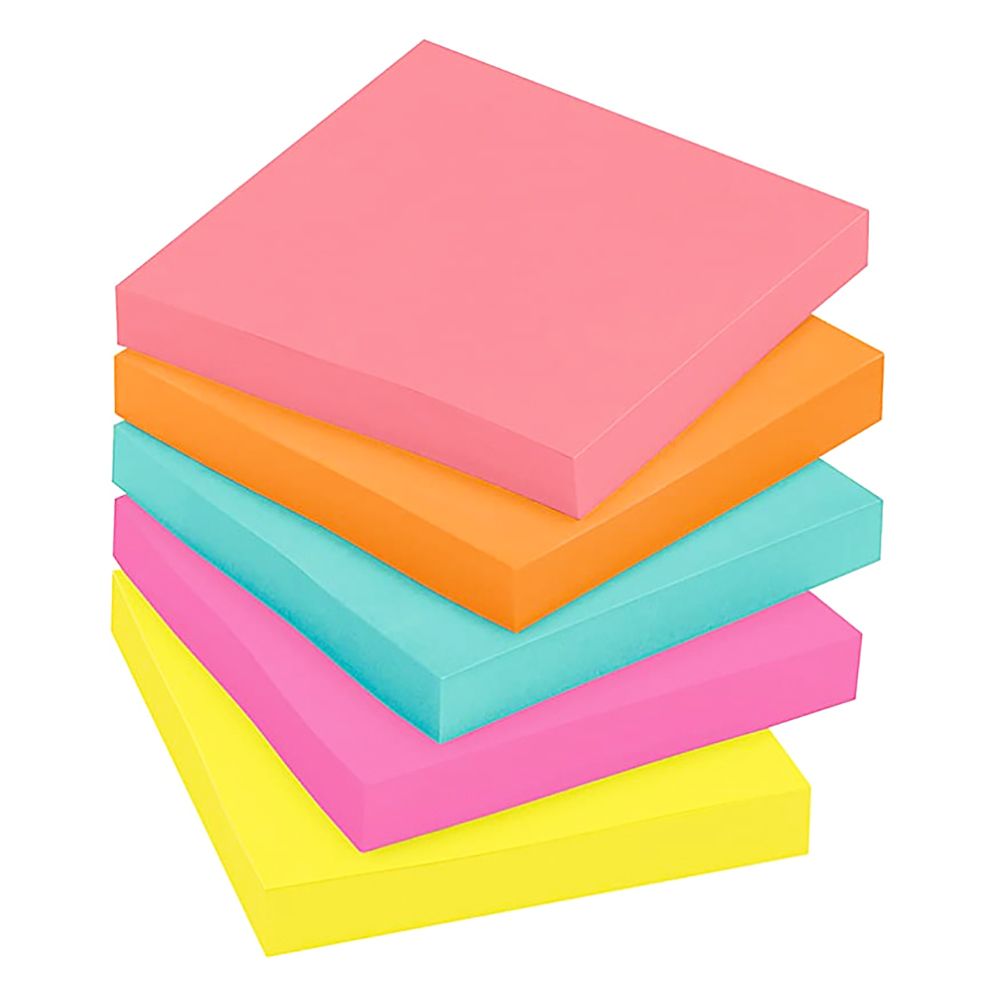 3M Post-It Sticky Note  3 x 3 Neon       654-5 per pad