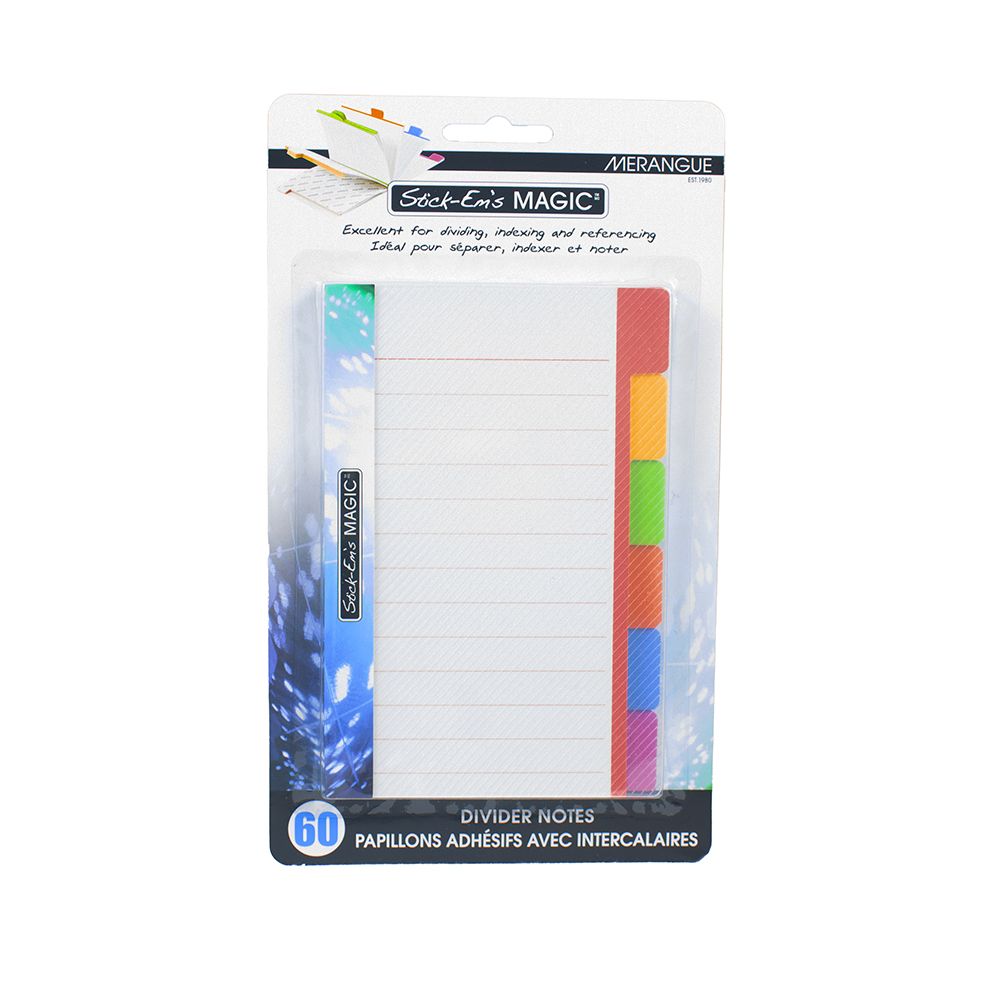 Merangue Note Stick Divider Tabs Ruled (pk/60) 1024-6301-00