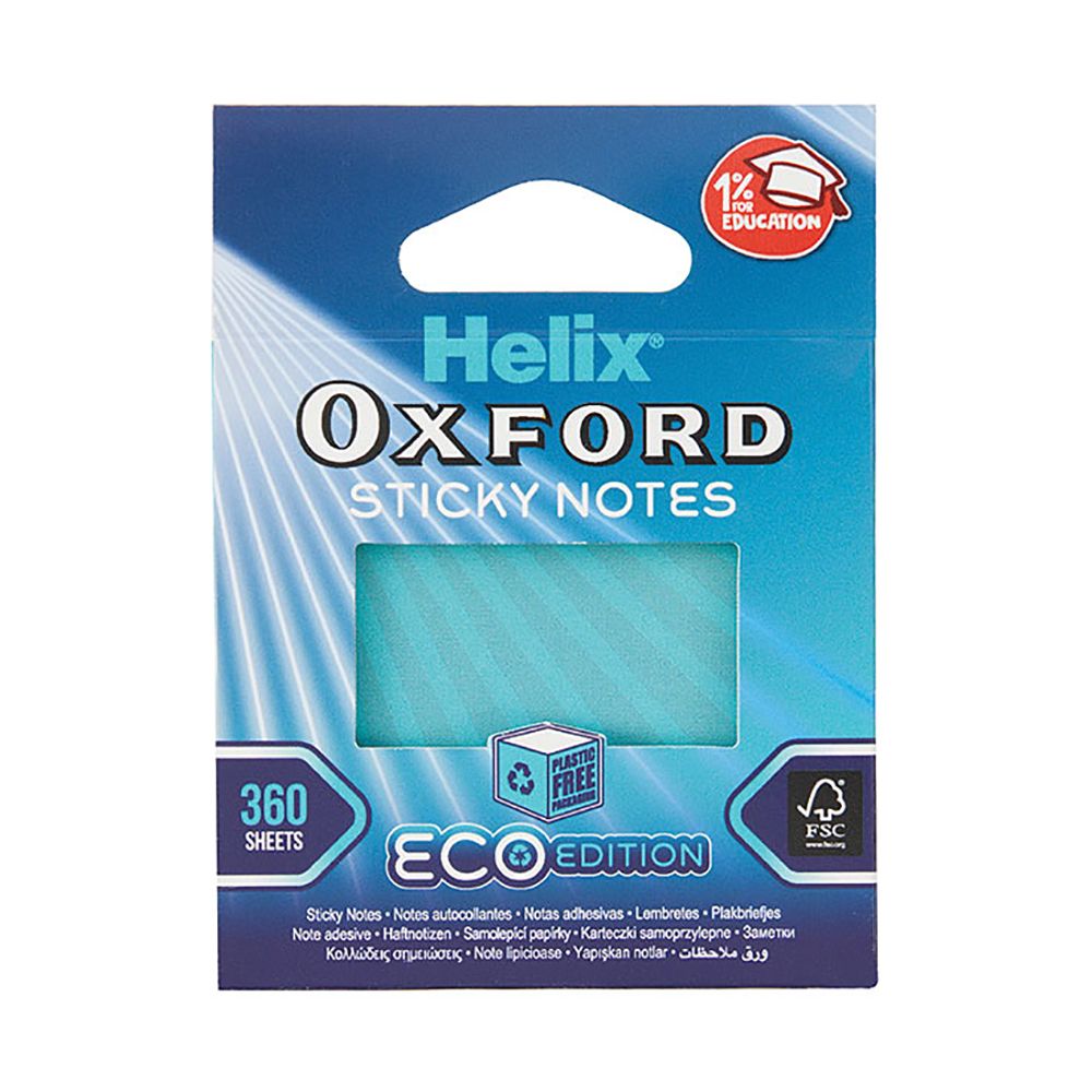 Helix Oxford Cyber Eco Blue Stick Note   982901