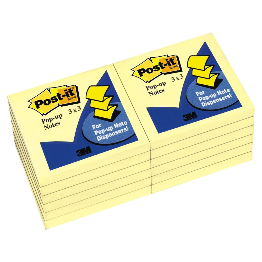 3M Post-It Stick Note 3 x 3 Pop-up Yellow   R330-YW per pad