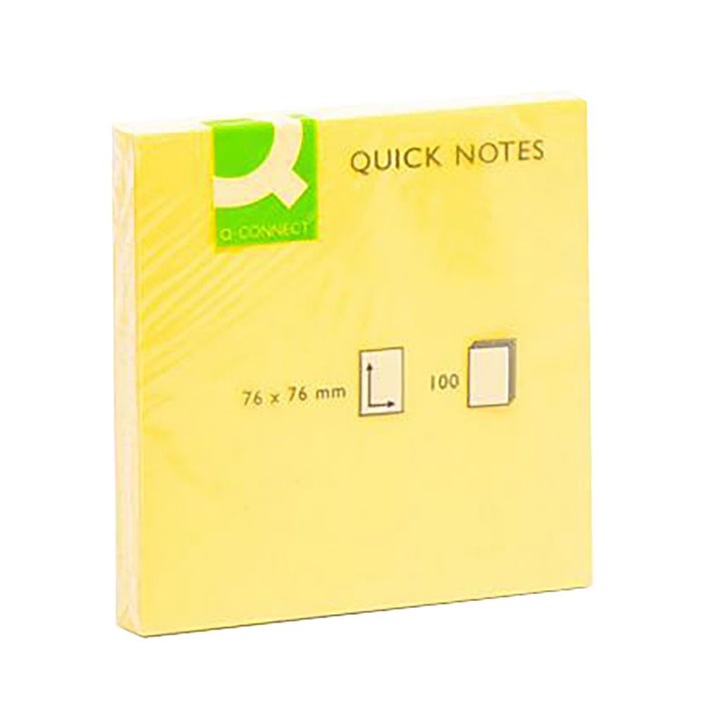 Q-Connect Sticky Note 3 x 3  Yellow    KF10502 per pad