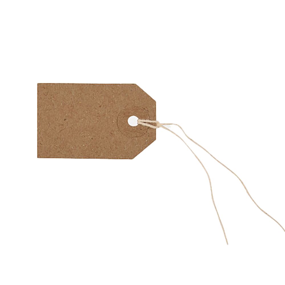 Tiger Kraft Strung Tags #0  2.12in x 1.14in    302451