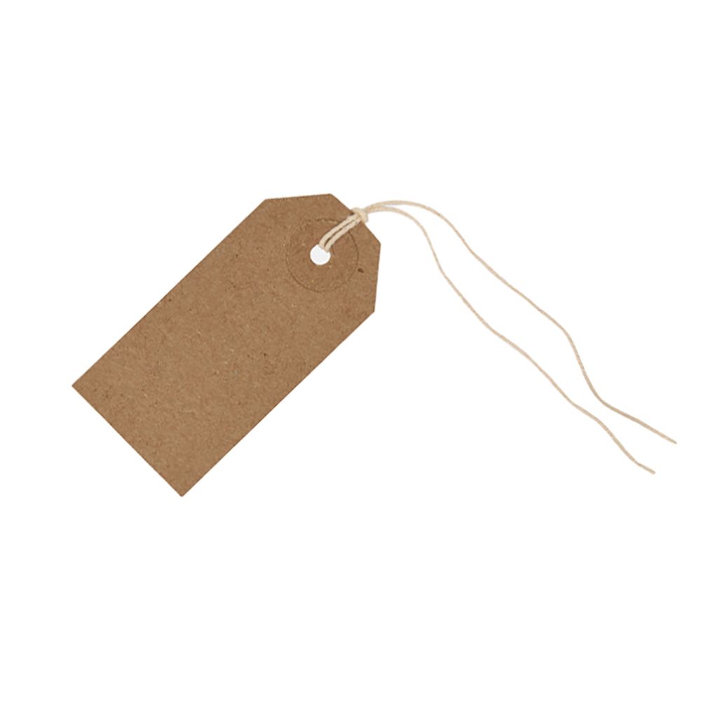 Tiger Kraft Strung Tags #1  2.75in x 1.38in    302452