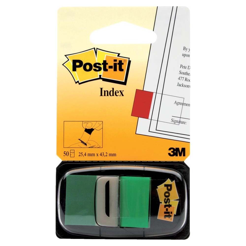 3M Post-it Tape Flag  Green  pk/50     680-3