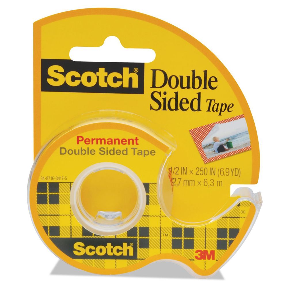 3M Scotch Tape Double Stick  1/2 in x 250 in     CAT136