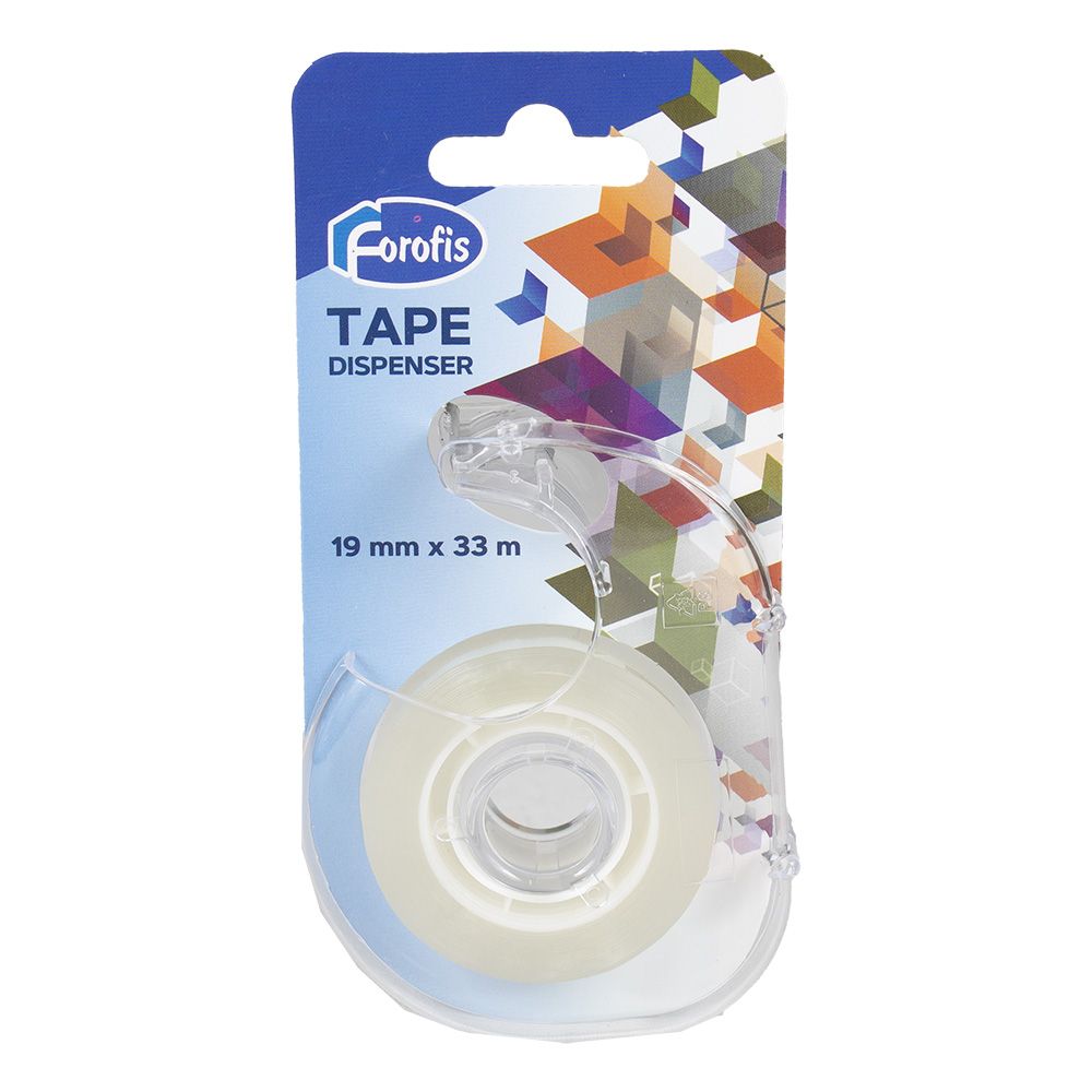 Forofis Clear Tape 19mm x 33m (3/4 in) w/Dispenser 91231