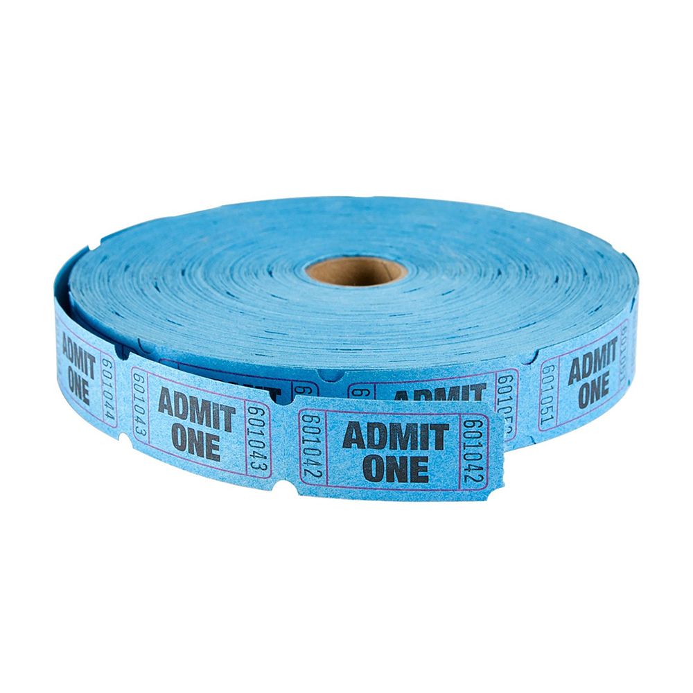 ITC  Admission Ticket  2M  Blue  Single  85420 (ea Roll of 2000)
