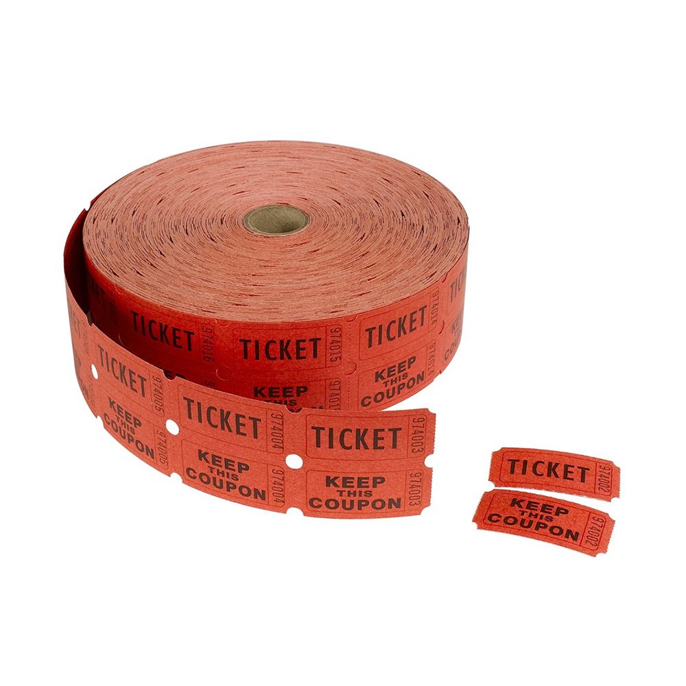 ITC  Admission Ticket  2M  Red  Double 85610 (ea Roll of 2000)