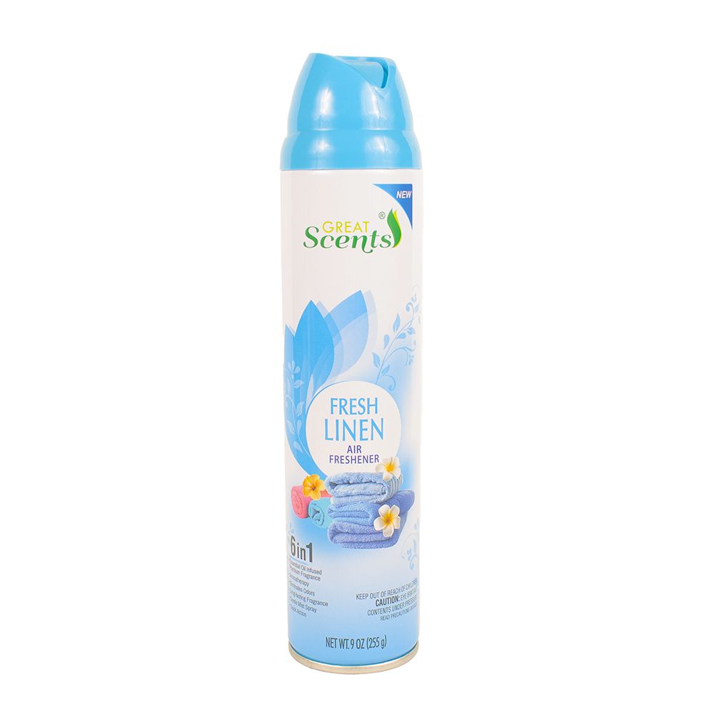 Great Scent Air Freshener Spray  Fresh Linen 9oz DE10072