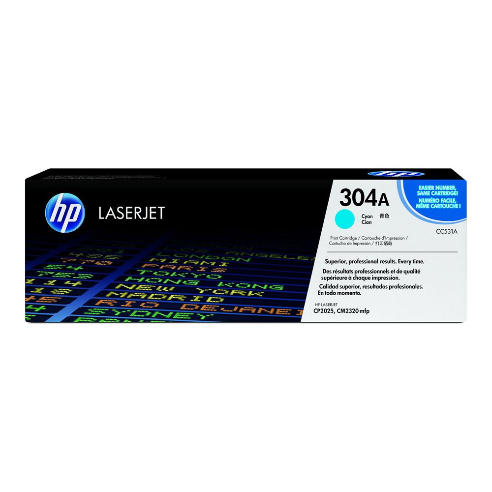 HP Laserjet Cartridge (304A)  HP CC531A  CP2525  Cyan