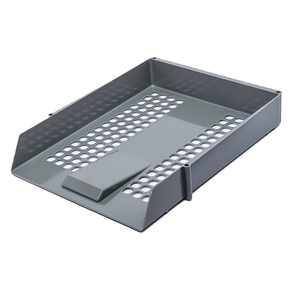 Q-Connect Letter Tray Deflecto Grey  CP043YTGRY