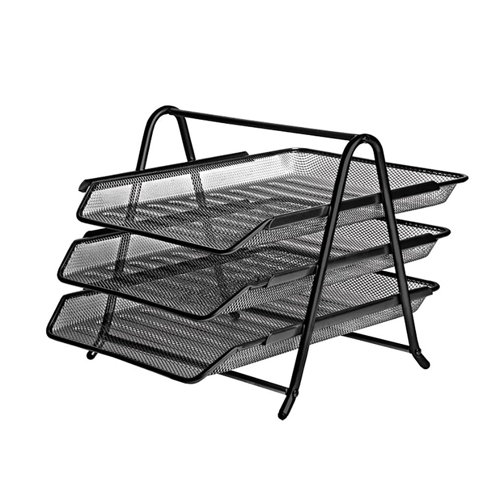 Forofis Letter Tray 3Tier Black 91308