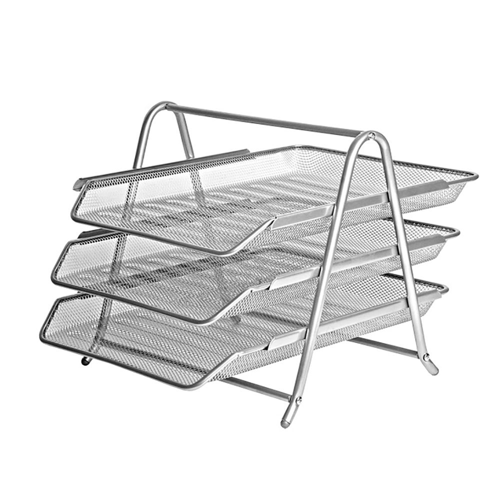 Forofis Letter Tray 3Tier Silver 91309