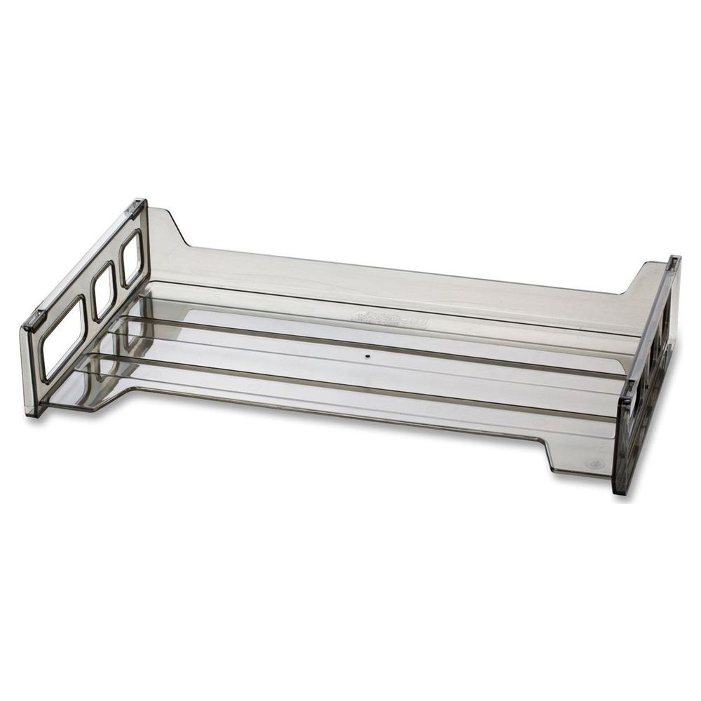 OIC Stackable Letter Tray  Smoke Legal       21101