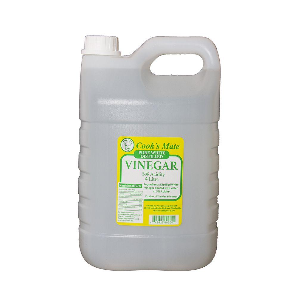 CooksMate Pure White Distilled VINEGAR 4 litre