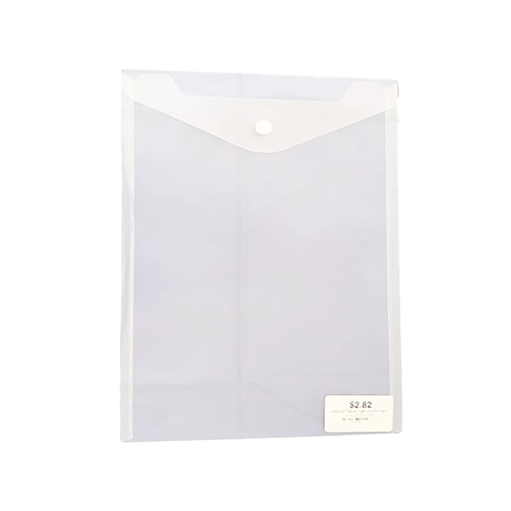 Tiger Document Wallet  Stud closure A4 Portrait Clear      301547
